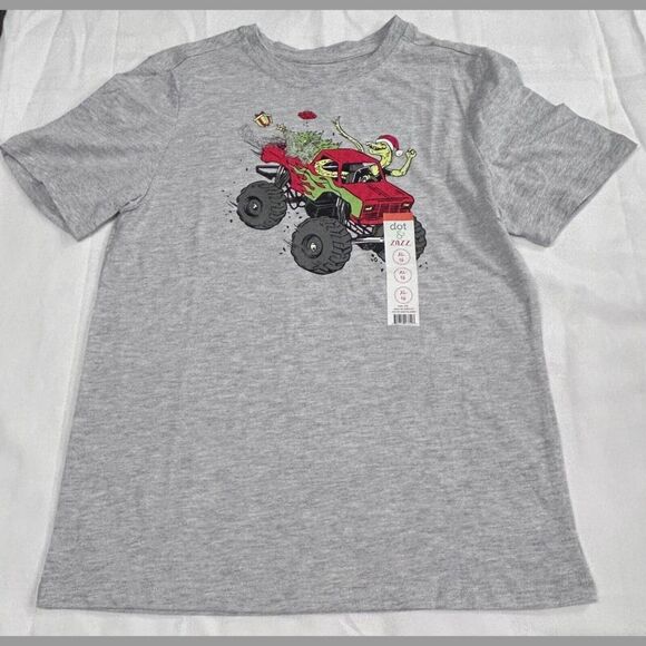NWT Dot & Zazz Boys XL 16 Truck Santa Lizard Christmas Short Sleeve Top Cruise - Picture 5 of 10